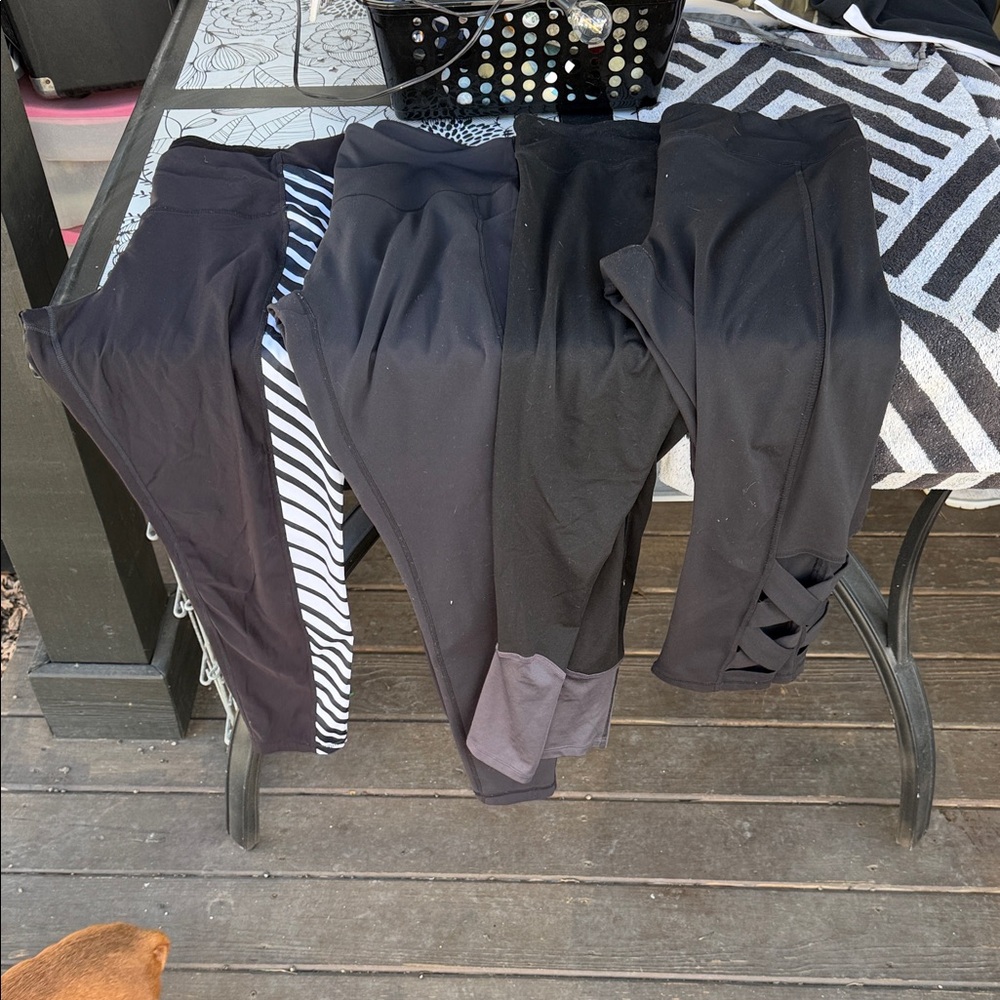 LOT of 4 Black and Gray Leggings